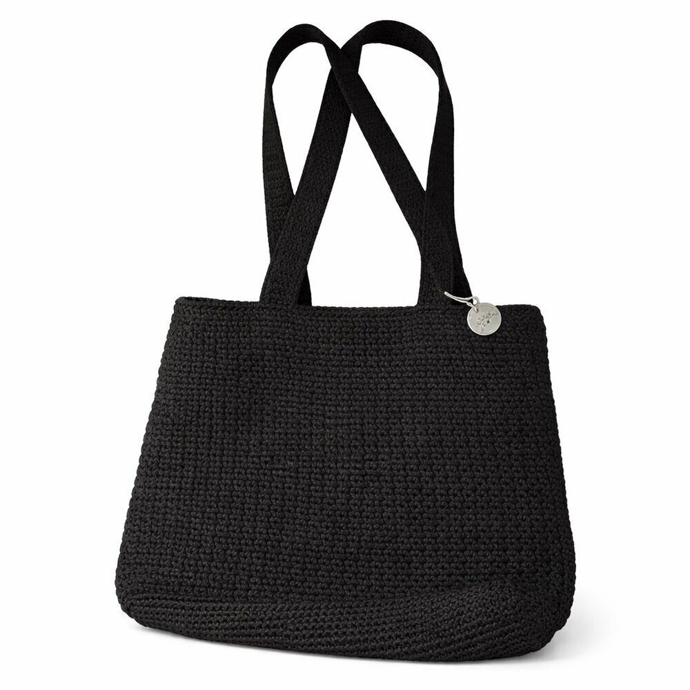 Vintage THE SAK Black Crochet Handbag